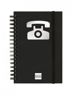 Finocam Phone Indice Telefonico - Formato 8Â-- 100x150mm - Tapas de Carton Forrado - Papel de 120g m2 - Cierre con Goma