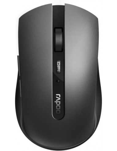 Rapoo 7200M Raton Inalambrico - Bluetooh y 2.4GHz - 1600 DPI - Autonomia 9 Meses - Color Negro
