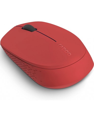 Rapoo M100 Silent Raton Inalambrico - Bluetooh y 2.4GHz - 1300 DPI - Autonomia 9 Meses - Color Rojo