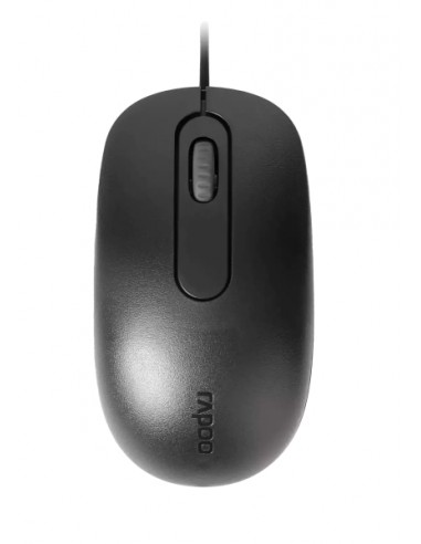 Rapoo N200 Raton USB - 3 Botones - 1600 DPI - Plug & Play - Color Negro