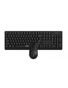 Rapoo X1500 Pack Teclado-Raton Inalambricos - 2.4GHz --Raton 1200 DPI - Autonomia hasta 12 Meses - Color Negro