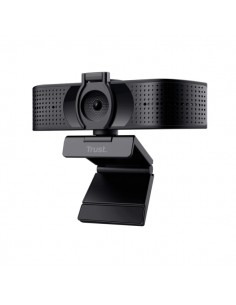 Trust Teza Webcam 4K Ultra HD - Cable 2m - Microfono Incorporado - Balance de Blancos Automatico - Modo de Privacidad -