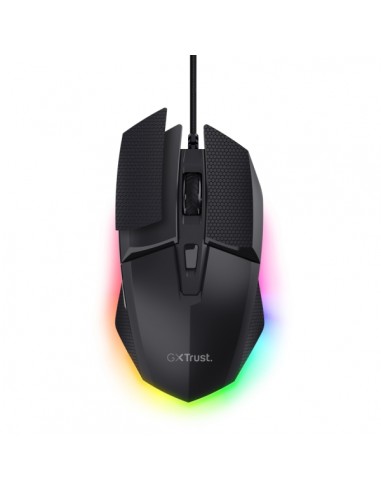 Trust GXT 121 Felox-Raton Gaming con 6 Botones - Ajustable hasta 10.000dpi - Luz LED RGB - Almohadillas Antideslizantes -