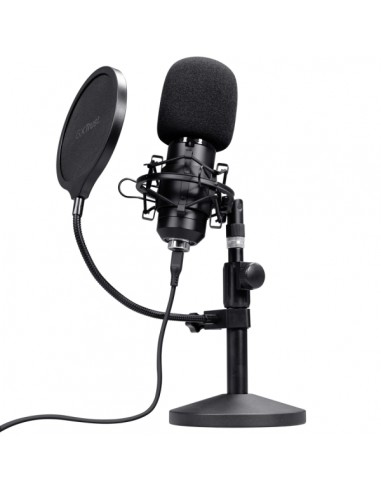 Trust GXT 269 Emita II Microfono de Estudio - Cable USB 2.5m - Filtro Antipop de Rejilla - Filtro Antiviento - 42x42x162mm -