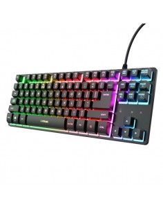 Trust GXT 833 Thado Teclado Gaming con Cable de 1.5m - Formato TKL - Iluminacion RGB - Patas Antideslizantes - 87 Teclas -