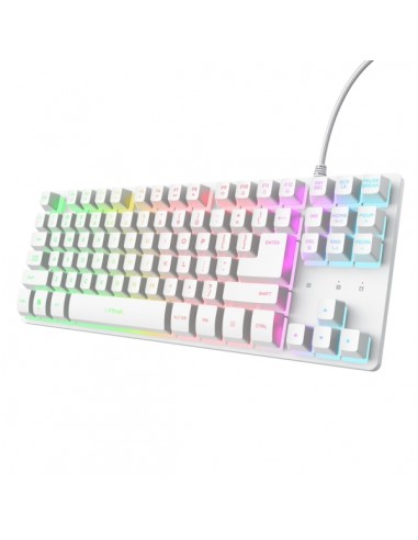 Trust GXT 833W Thado Teclado Gaming con Cable de 1.5m - Formato TKL - Iluminacion RGB - Patas Antideslizantes - 87 Teclas -