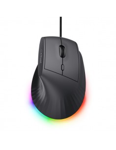 Trust GXT 145 Rexxa Raton Gaming Ergonomico con 10 Botones - Ajustable hasta 12.800dpi - Luz LED RGB - Multidispositivo -