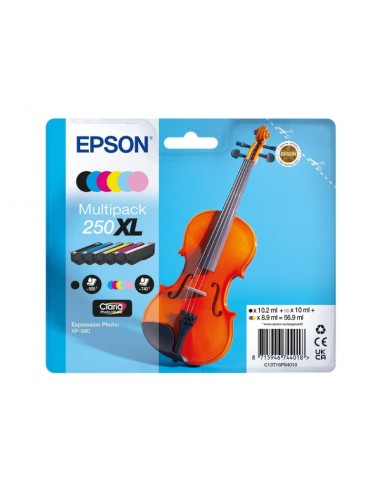 Epson 250XL Pack de 6 Cartuchos de Tinta Originales - C13T16P84010
