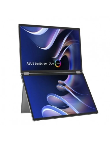 Asus ZenScreen Duo Monitor 14" OLED WUXGA 60Hz - Panel Brillante Dual Screen - Respuesta 1ms - HDMI-USB-C-- Color Plata