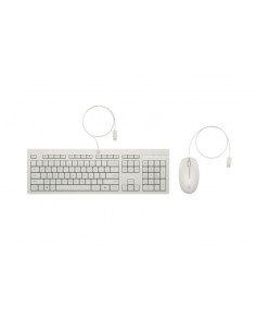 HP 225 Combo Teclado y Raton USB G2 - Tecla Copilot - Patas Ajustables - Raton Optico 1200 DPI - Plug & Play - Facil de