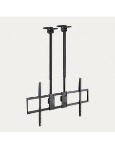 Tooq Soporte de Techo para Pantallas 60-120" - Doble Mastil - Inclinable y Extensible - Gestion de Cables - Peso Max. 120kg -