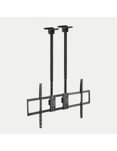 Tooq Soporte de Techo para Pantallas 60-120" - Doble Mastil - Inclinable y Extensible - Gestion de Cables - Peso Max. 120kg -