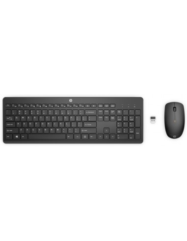HP 235 Combo Teclado y Raton Inalambricos - 2.4GHz - Raton Optico 1600 DPI - Autonomia Hasta 16 MesesColor Negro