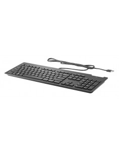 HP Business Slim Smartcard Teclado USB - Lector de Tarjetas Inteligentes Intergado - Inclinacion Ajustable - Resistente a