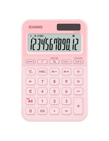 Casio SL-20YC Calculadora de Sobremesa con Pantalla LCD de 12 Digitos - Calculo de Impuestos-Porcentajes-Raiz Cuadrada