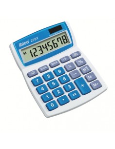Ibico 208X Calculadora de Escritorio - Teclas Grandes - LCD de 8 dígitos - Funcion de Prorroga