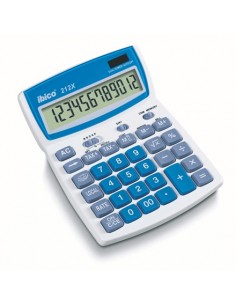 Ibico 212X Calculadora de Sobremesa - Teclas de Relieve - Funcion Impuestos y Redondeo - LCD de 12 Digitos
