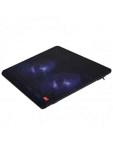NGS Jetstand Base de Refrigeracion para Portatil hasta 15.6" - Iluminacion LED Azul - 1x USB - 2 Ventiladores Silenciosos - 2
