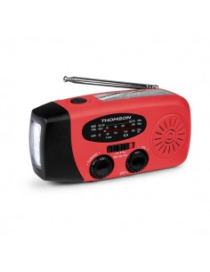 Thomson RT260 Radio - Linterna de Emergencia - Funcion Powerbank --Color Rojo