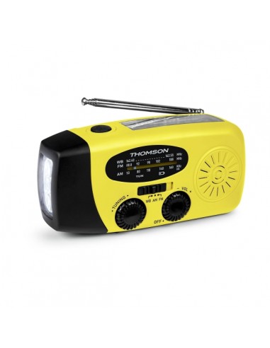 Thomson RT260 Radio - Linterna de Emergencia - Funcion Powerbank --Color Amarillo