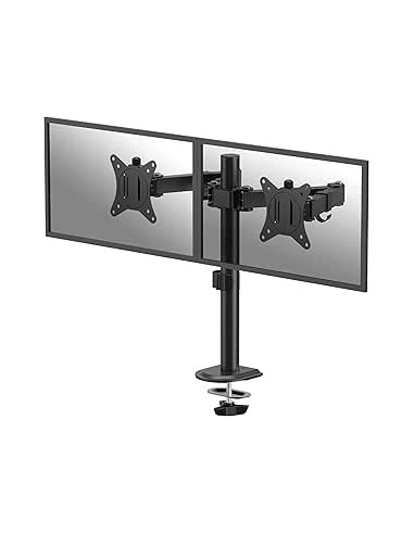 Fellowes Everyday Soporte de Mesa con Brazos Articulados para 2 Monitores hasta 32" y 9kg - Fijacion con Abrazadera o