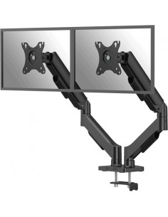 Fellowes Everyday Plus Soporte de Mesa con Brazos para 2 Monitores hasta 32" y 9kg - Muelle a Gas - Fijacion con Abrazadera o