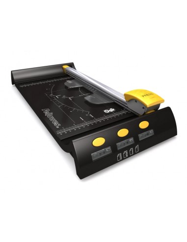 Fellowes Neutron Cizalla de Papel - Formato A4 - Cuchilla Retractil - Pinza - Guias de Corte - Capacidad de Corte hasta 10