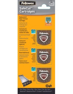 Fellowes Pack de 3 Cuchillas de Repuesto para Cizalla - Corte Microperforado - Corte Plegado - Corte Ondulado - Cuchilla