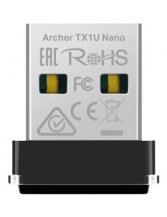 TP-Link Archer TX1U Nano Adaptador USB a WiFi 6 - Velocidad 287Mbps - Seguridad Avanzada - Color Negro