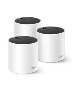 TP-Link Deco X55 Pack de 3 Sistemas WiFi Mesh - Doble Banda - Velocidad hasta 3Gbps - WiFi 6 - Ethernet 1Gbps - Cobertura