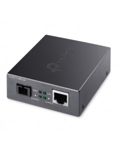 TP-Link Omada FC111PB-20 Convertidor de Fibra a RJ45 - Fibra hasta 20km - Velocidad hasta 100Mbps - Ethernet - Tecnologia WDM