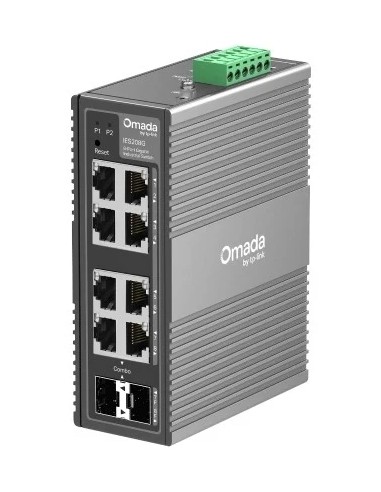 TP-Link Omada IES208G Switch 8 Puertos - Gestionado - 6xRJ45 1Gbps - 2xRJ45 SFP Combo - Conmutacion hasta 16Gbps - Soporta
