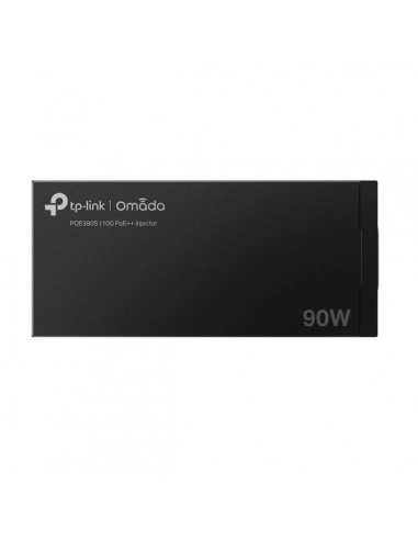 TP-Link Omada POE380S Inyector PoE - 90W - Velocidad hasta 10Gbps - 2x RJ45 - Deteccion Automatica - Plug and Play - Fuente