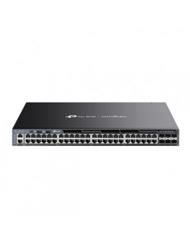 TP-Link Omada SG6654XHP Switch 54 Puertos - 4 Ventiladores - 48xRJ45 PoE-1Gbps - 6xSFP-10Gbps - Soporta QOS - Doble Fuente