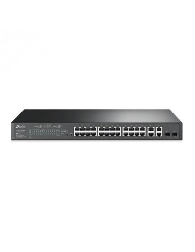 TP-Link Omada SL2428P Switch 30 Puertos - Gestionado - 24xRJ45 100Mbps - 4xRJ45 1Gbps - 2xRJ45 SFP 1Gbps - Soporta QOS -