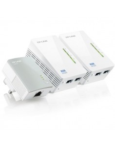 TP-Link TL-WPA4220 TKIT Pack de 3 Adaptadores Powerline - Velocidad hasta 300Mbps - Cobertura hasta 300m - WiFi AV600 - 2