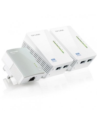 TP-Link TL-WPA4220 TKIT Pack de 3 Adaptadores Powerline - Velocidad hasta 300Mbps - Cobertura hasta 300m - WiFi AV600 - 2