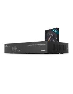 TP-Link Vigi NVR1004H-4P-2TB Grabadora para Videovigilancia - 4 Canales - RJ45 - HDMI - VGA - 2xUSB - 2TB Preinstalados y