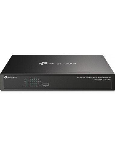 TP-Link Vigi NVR1008H-8MP Grabadora para Videovigilancia - Gestion hasta 8 Canales - HDMI - VGA - Ethernet - USB 2.0 - SATA -