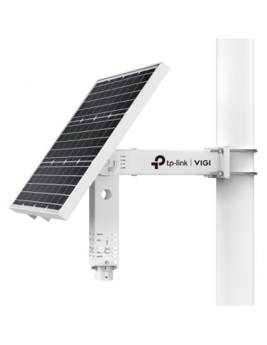 TP-Link Vigi SP6020 Panel Solar con Soporte para Camaras - 60W - Bateria 20.8Ah - IP66 - Ethernet RJ45 - Velocidad hasta