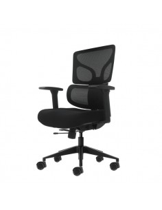 Oqonos Cherg 012 Silla de Oficina Ergonomica con Respaldo y Asiento de Malla Elastica-Reposabrazos 4D-Asiento Deslizable