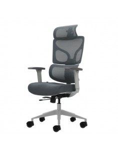 Oqonos Cherg 014 Silla de Oficina Ergonomica con Reposacabezas Cervical Ajustable-Respaldo y Asiento de Malla Elastica