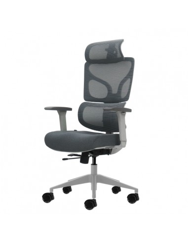 Oqonos Cherg 014 Silla de Oficina Ergonomica con Reposacabezas Cervical Ajustable-Respaldo y Asiento de Malla Elastica
