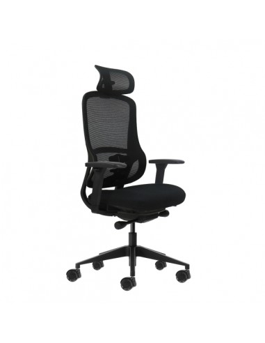 Oqonos Cherg 018 Silla de Oficina Ergonomica con Reposacabezas Cervical Ajustable-Mecanismo Autobalanceado-Reposabrazos 4D