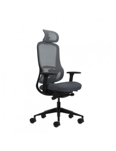 Oqonos Cherg 019 Silla de Oficina Ergonomica con Reposacabezas Cervical Ajustable-Mecanismo Autobalanceado-Reposabrazos 4D