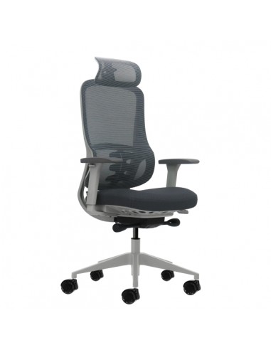 Oqonos Cherg 022 Silla de Oficina Ergonomica con Reposacabezas Cervical Ajustable-Mecanismo Autobalanceado-Reposabrazos 4D