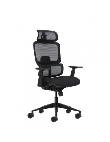 Oqonos Cherg 027 Silla de Oficina Ergonomica con Reposacabezas Cervical Ajustable-Respaldo y Asiento de Malla Elastica