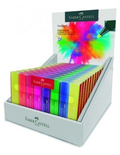 Faber-Castell Textliner 46 Superfluorescente Expositor con 11 Packs de 8 Marcadores Fluorescentes - Punta Biselada - Trazo