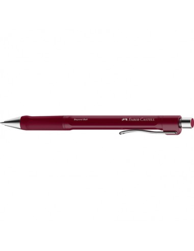 Faber-Castell Beyond Ball Boligrafo Retractil - Punta 1mm - Trazo de 0.5mm - Grip de Agarre - Tinta Roja - Color del Cuerpo