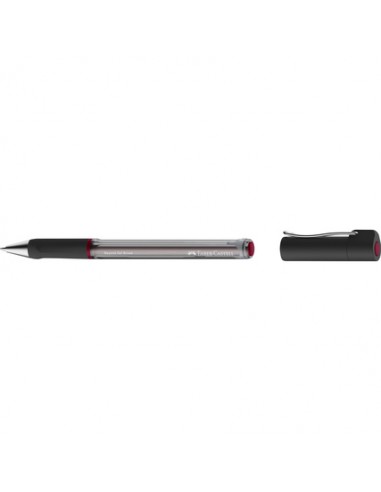 Faber-Castell Beyond Gel Broad Boligrafo con Capuchon - Punta 1mm - Trazo de 0.6mm - Grip de Agarre - Tinta Gel Roja